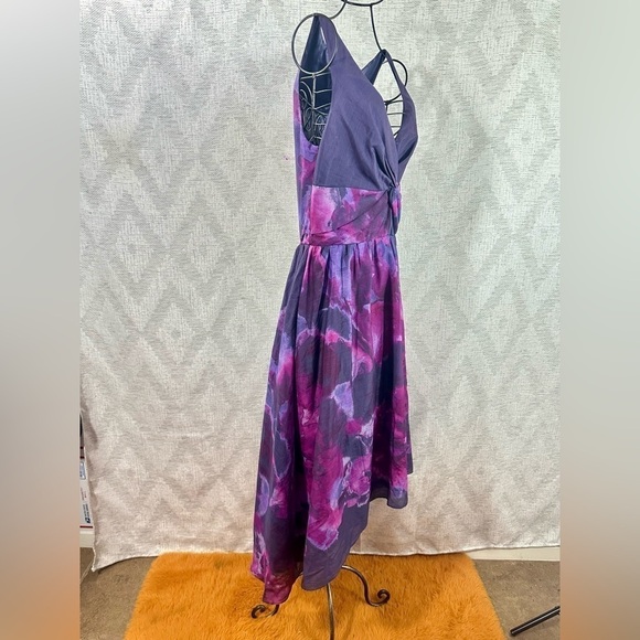 Lela Rose x Neiman Marcus silk blend floral high low dress size 6 - Picture 5 of 8